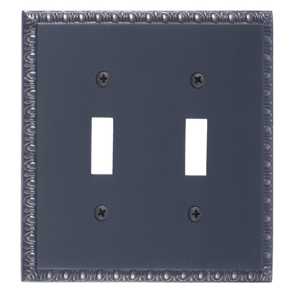 Brass Accents Egg and Dart Double Switch, Number of Gangs: 2 Venetian Bronze Finish M05-S7530-613VB