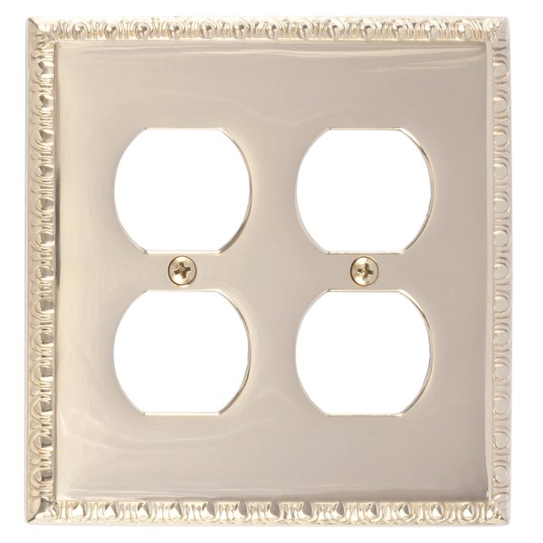 Brass Accents Egg and Dart Double Outlet, Number of Gangs: 2 Polished Brass Finish M05-S7560-605
