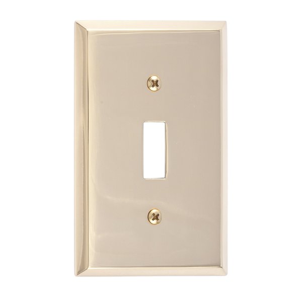 Brass Accents Quaker Single Switch, Number of Gangs: 1 Polished Brass Finish M07-S4500-605