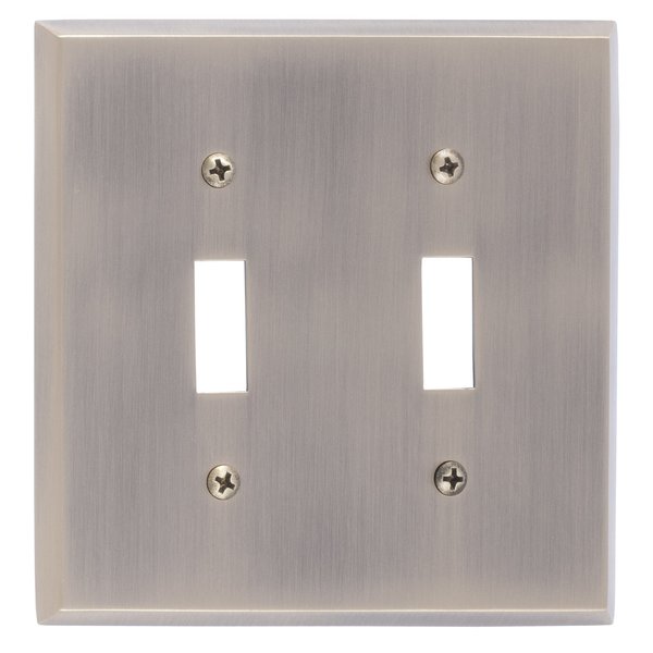 Brass Accents Quaker Double Switch, Number of Gangs: 2 Antique Brass Finish M07-S4530-609