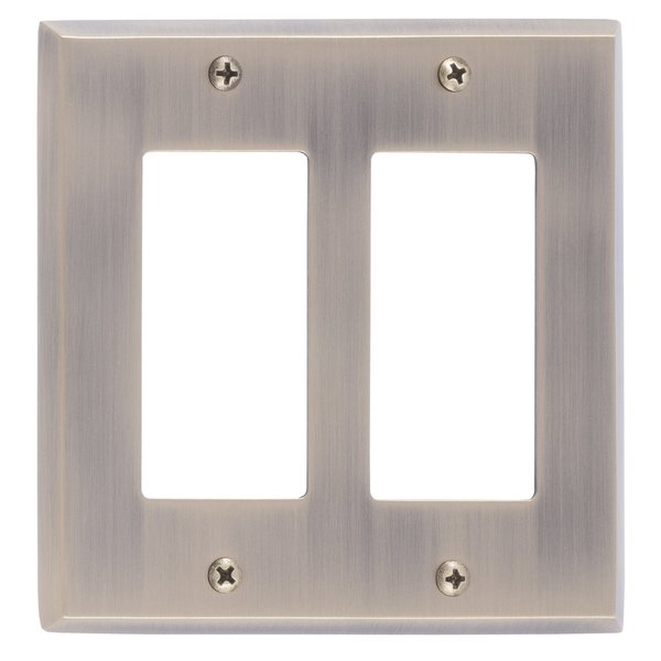 Brass Accents Quaker Double GFCI, Number of Gangs: 2 Antique Brass Finish M07-S4570-609