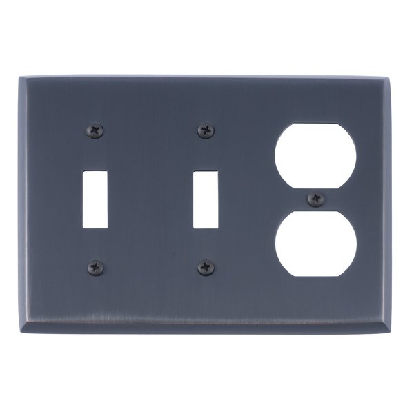 Brass Accents Quaker Triple - 2 Switch/1 Outlet, Number of Gangs: 3 Venetian Bronze Finish M07-S4580-613VB