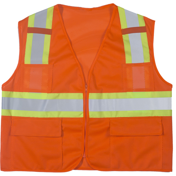 Mutual Industries High Visibility Polyester ANSI Class, PK2, 10 in Height, 10 in Width M16368-1-2