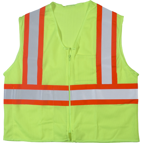 Mutual Industries High Visibility ANSI Class 2 Safety, PK2, 10 in Height, 10 in Width M16376-0-3