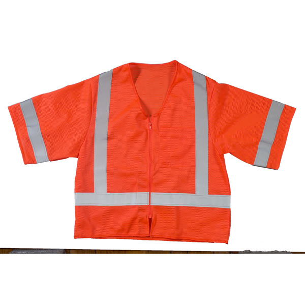 Mutual Industries High Visibility ANSI Class 3 Mesh S, PK2, 10 in Height, 10 in Width M17110-45-5