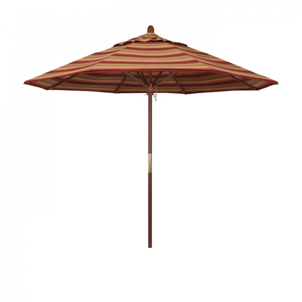 California Umbrella Patio Umbrella, Octagon, 97.5" H, Sunbrella Fabric, Astoria Sunset 194061036846