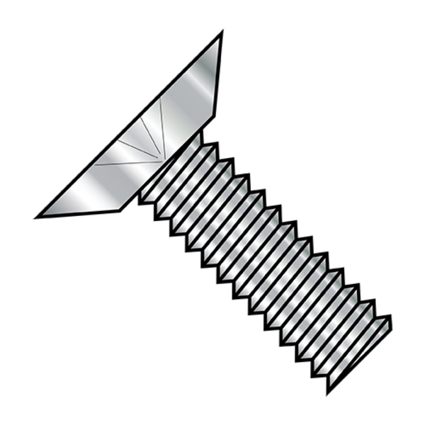 Zoro Select 1/4"-20 x 3/8 in Phillips Flat Machine Screw, Plain 316 Stainless Steel, 1000 PK 1406MPU316