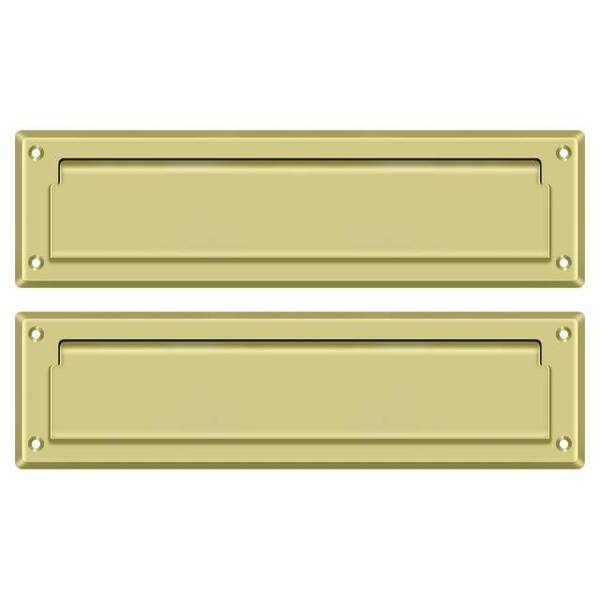 Deltana Mail Slot 13-1/8" With Interior Flap Bright Brass MS212U3