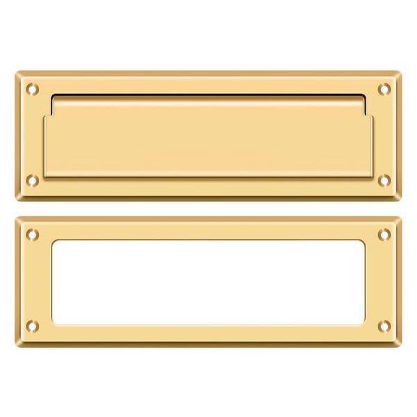 Deltana Mail Slot 8-7/8" With Interior Frame Lifetime Brass MS626CR003