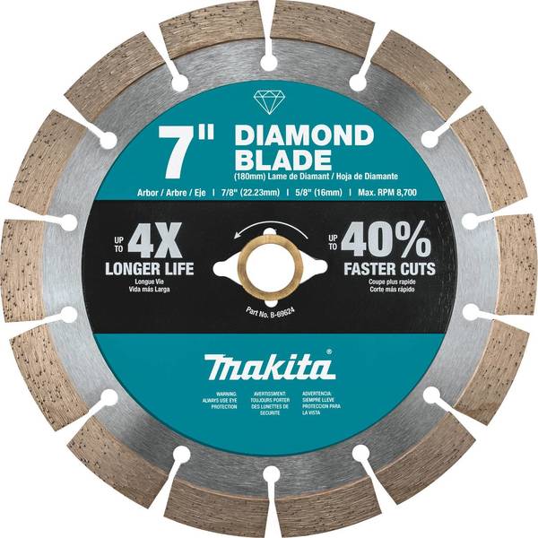 Makita 7" Diamond Blade, Segmented, General Purpose B-69624