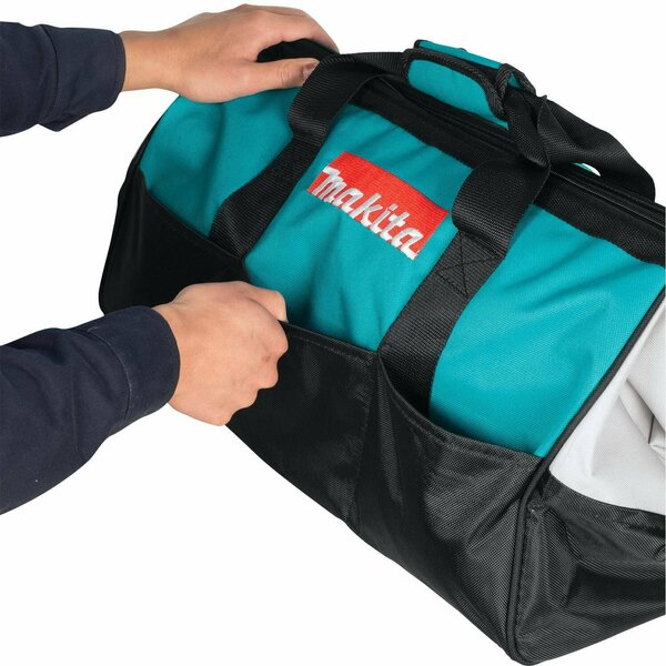Makita Tool Bag, Contractor Tool Bag, Black, Blue, Polyester, 10 Pockets 831271-6