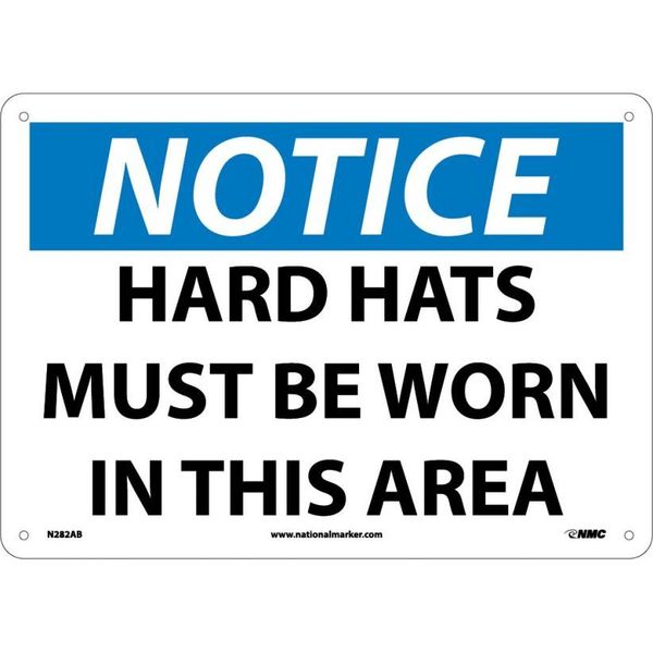 Nmc Notice Hard Hats Must Be Worn In This Area Sign N282AB