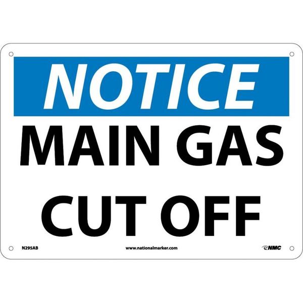 Nmc Notice Main Gas Cut Off Sign, N295AB N295AB