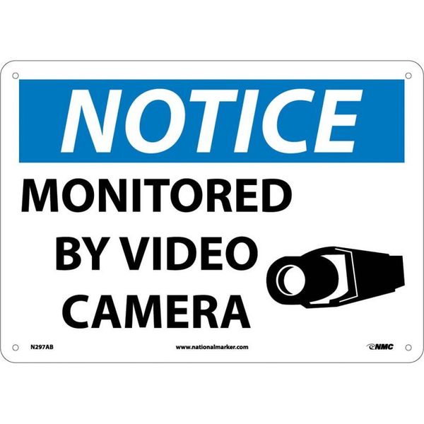 Nmc Notice Monitored By Video Camera Sign, N297AB N297AB