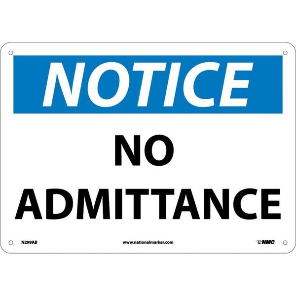 Nmc Notice No Admittance Sign, N299AB N299AB