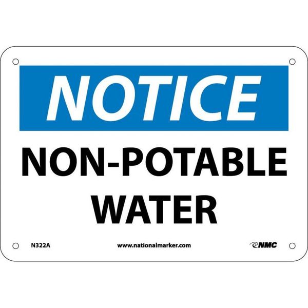 Nmc Notice Non-Potable Water Sign, N322A N322A