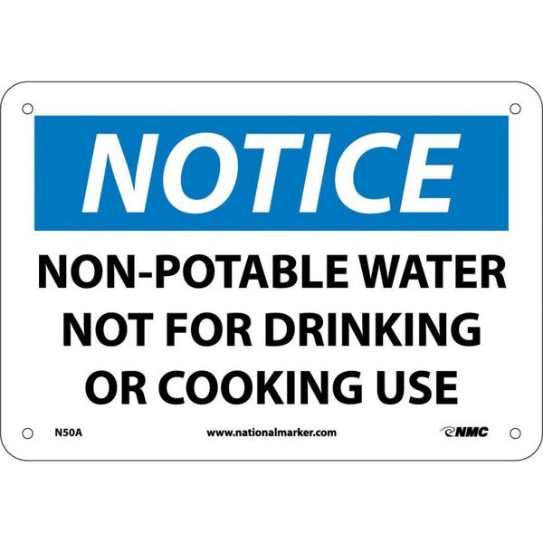 Nmc Notice Non-Potable Water Sign, N50A N50A