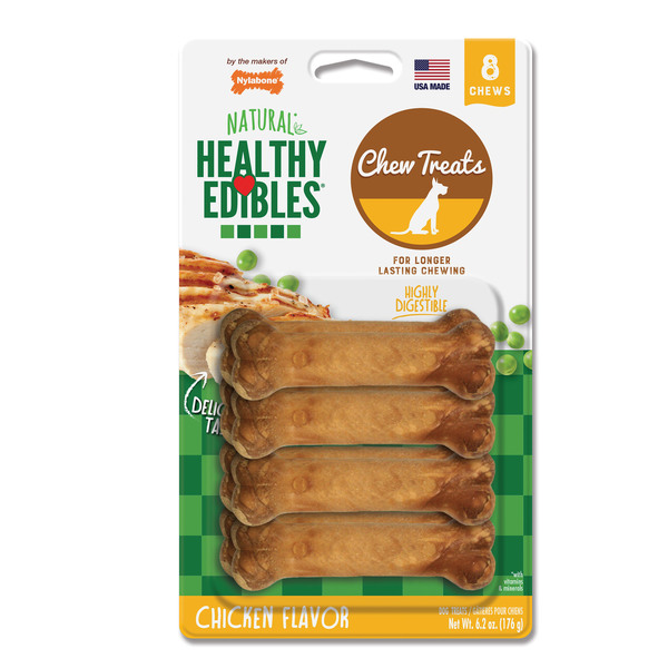 Nylabone Healthy Edibles Lng Lstng Chicken Treats NBQ101VP8P