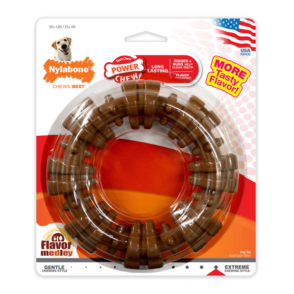 Nylabone Power Chew Textured Ring Souper NCF315P