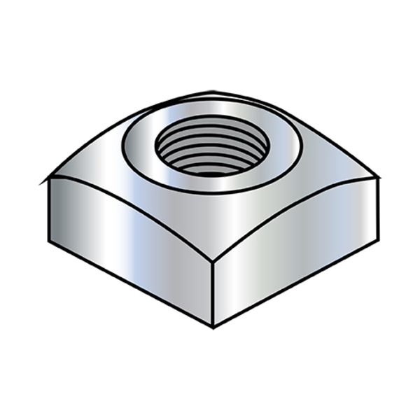 Zoro Select 5/8-11 SQUARE NUT REGULAR ZINC 62NQR