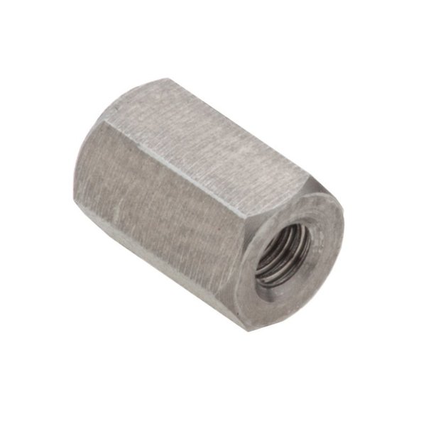 Ampg Coupling Nut, M2, Stainless Steel, Grade 18-8, Plain, 6 mm Lg, 4 mm Hex Wd NUT651M2X0.4