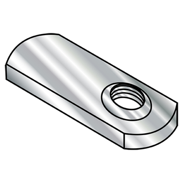 Zoro Select Tab Weld Nut, 1/4"-20, 18-8 Stainless Steel, 0.52 in Wd, 0.827 in Lg, 0.128 in Ht, 1000 PK 14NWS1SS