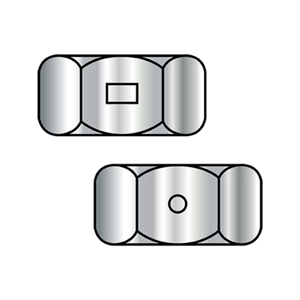 Zoro Select Lock Nut, 1/2"-13, 18-8 Stainless Steel, Not Graded, Wax, 200 PK 50NY188