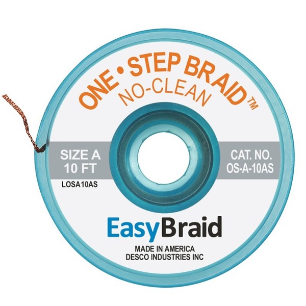 Easybraid DESOLDERING BRAID, ONE STEP, .025, PK25 OS-A-10AS