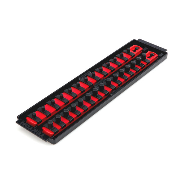 Tekton 1/4, 3/8 Inch Drive Socket Rails & 13 Inch Tray (Red) OST72128