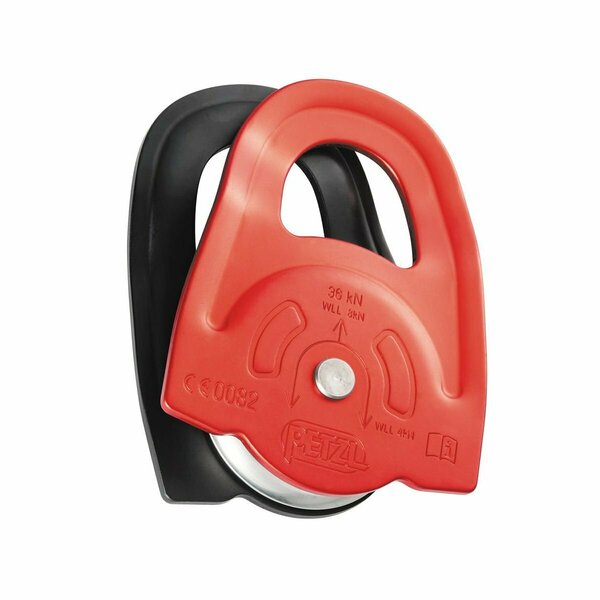 Petzl Prusik Minder Pulley, 8100 lbs, Red/Black P60A