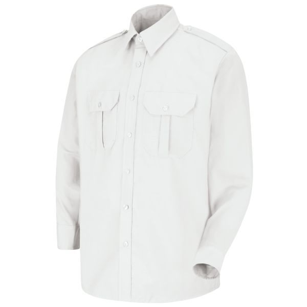 Horace Small Mens Ls White Security Shrt Epaulet SP56WH L  345