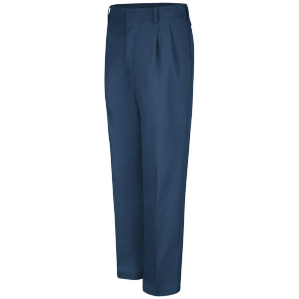 Red Kap Mens Navy Pleated Work Pant PT32NV 44 30 | Zoro