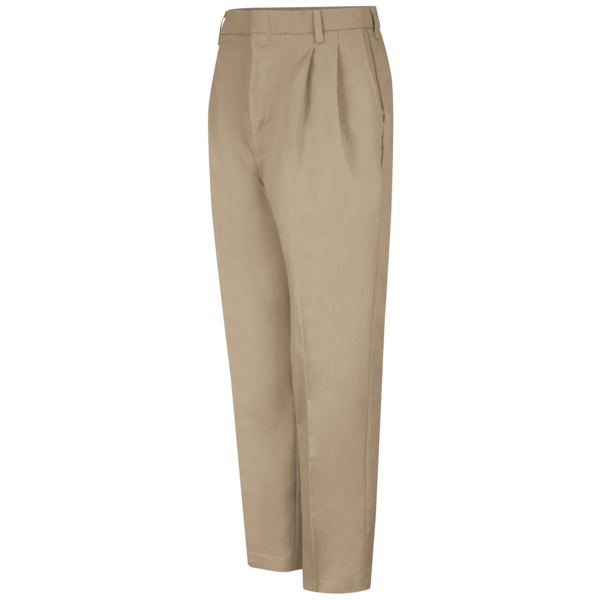 Red Kap Mens Khaki Pleated Twill Pant PT38KH 36 34