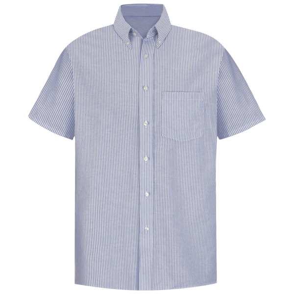 Red Kap Mens Blu/Wh Str Drs Shirt 60/40 Oxf SR60BS SSL165