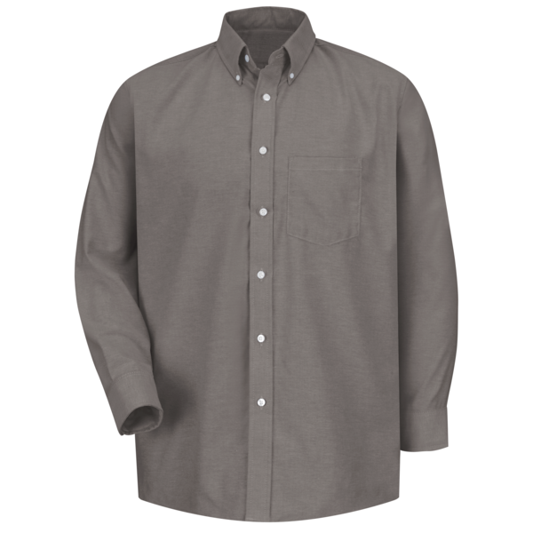 Red Kap Mens Grey Ls Dress Shirt 60/40 SR70GY 19535