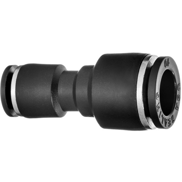 Usa Industrials Nylon Push to Connect Fitting - Union Re, 14mm x 12mm Tube Size, Black ZUSA-TF-PTC-154