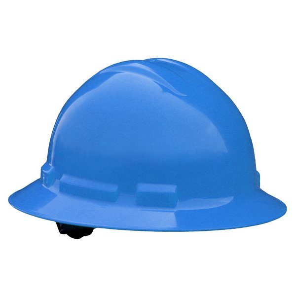 Radians Full Brim Hard Hat, Type 1, Class E, Ratchet (6-Point), Blue QHR6-BLUE