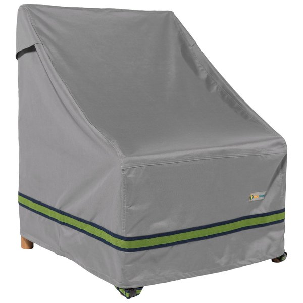Duck Covers Soteria Grey RainProof Patio Stackable Chair Cover, 30"x28" RCH283049