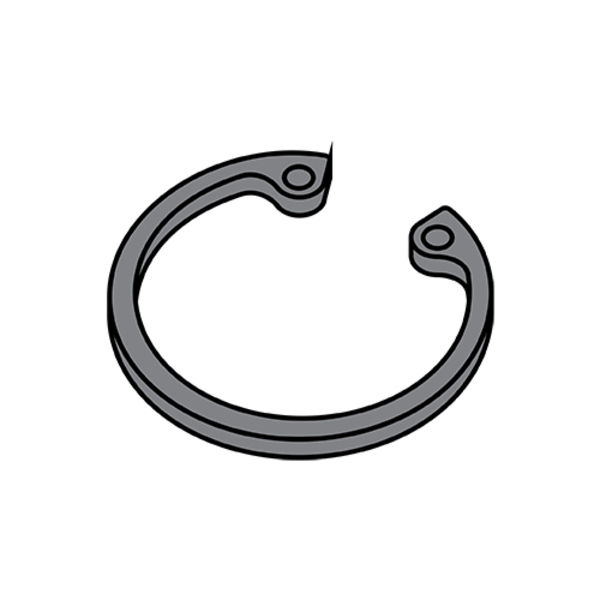 Zoro Select Internal Retaining Ring, Steel, Black Phosphate Finish, 2.375 in Bore Dia., 200 PK 237RIBP