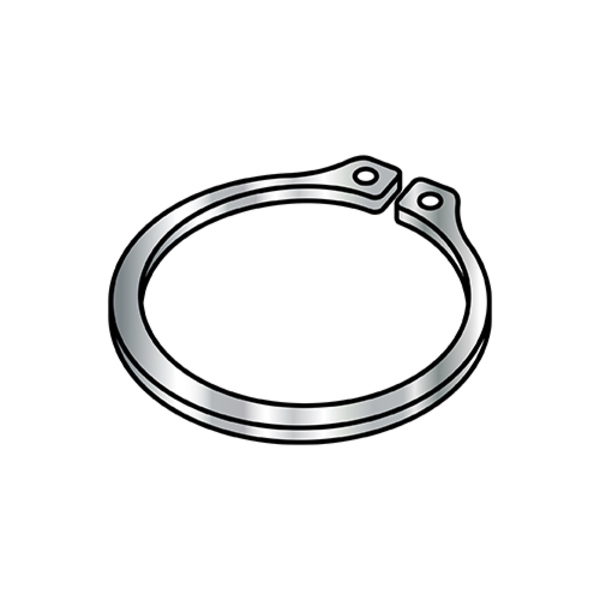 Zoro Select External Retaining Ring, Steel Plain Finish, 1/2 in Shaft Dia, 100 PK 50REXSS