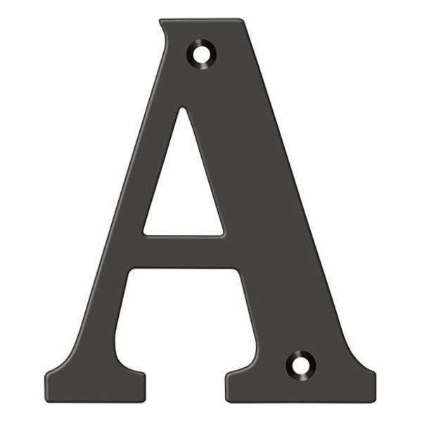 Deltana Residential Letter A Oil Rubbed Bronze 4" RL4A-10B