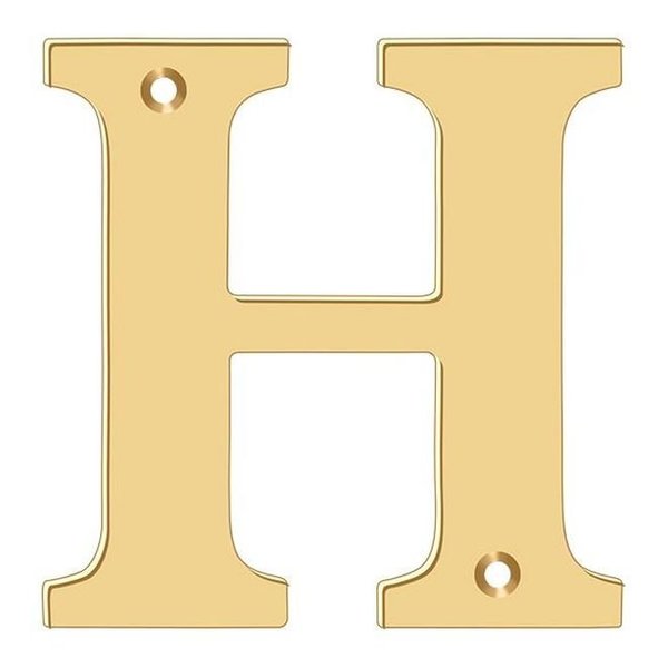 Deltana Residential Letter H Lifetime Brass 4" RL4H-CR003