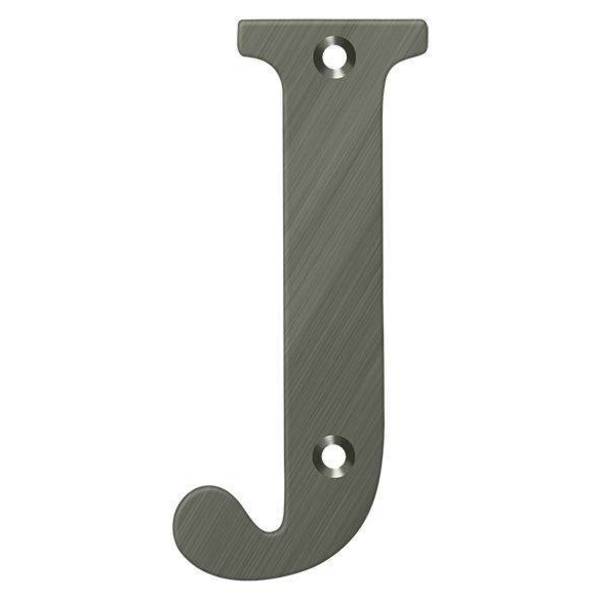 Deltana Residential Letter J Antique Nickel 4" RL4J-15A