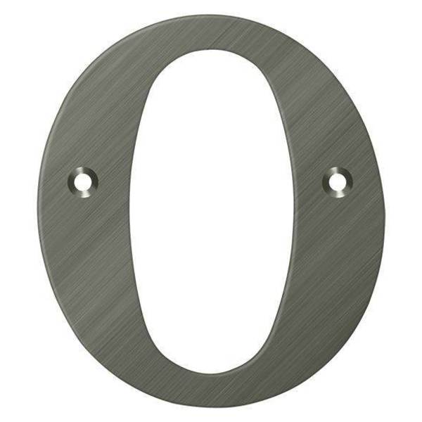 Deltana Residential Letter O Antique Nickel 4" RL4O-15A