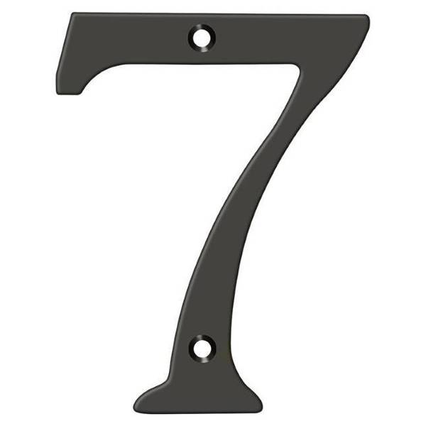 Deltana Numbers, Solid Brass Oil Rubbed Bronze 6" RN6-7U10B