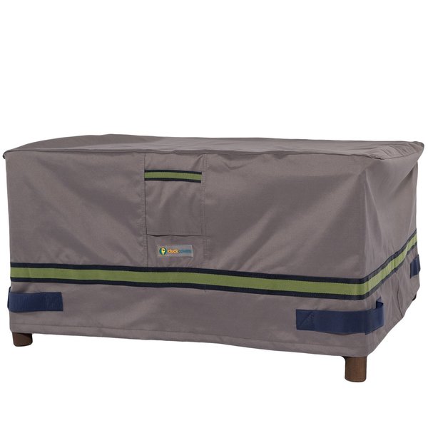 Duck Covers Soteria Grey RainProof Patio Rect. Ottoman Cover, 40"x36" ROT403618