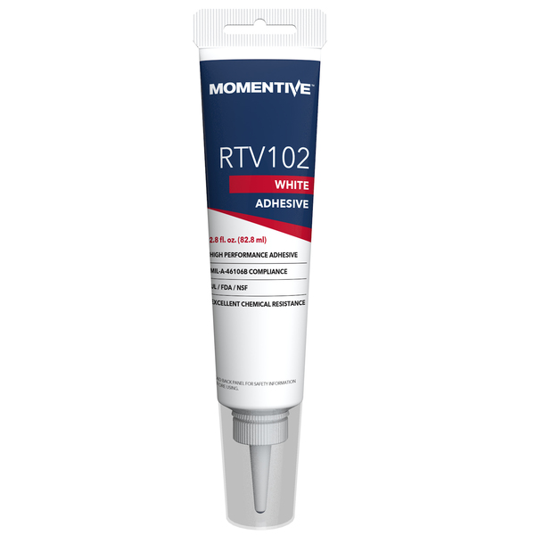 Momentive Sealant, Silicone, 10.1 oz., White, 10.1 oz, White, Temp Range -75° to 400° F RTV102 12C