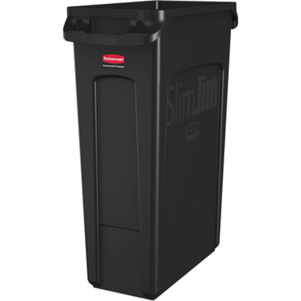 Rubbermaid Commercial 23 gal Trash Can, Black, Plastic RUB423CBL