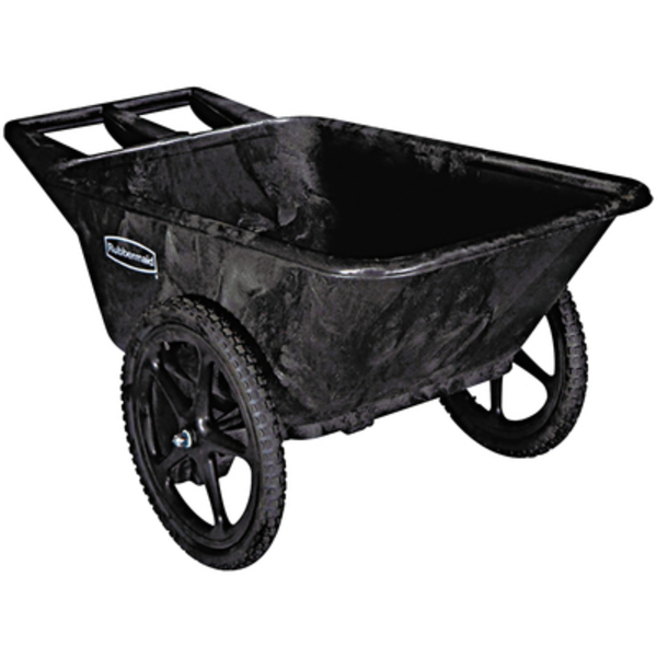 Rubbermaid Commercial Rubbermaid® Big Wheel Cart, Black, 1/Each RUB483