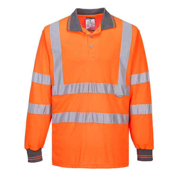 Portwest Hi-Vis Polo Shirt L/S, S S277